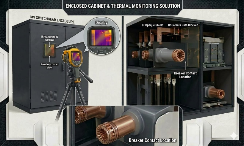 Blind spots when using periodic infrared thermal cameras