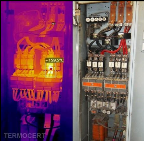 Overheated hot spots at contact points can occur at any time between manual temperature inspections