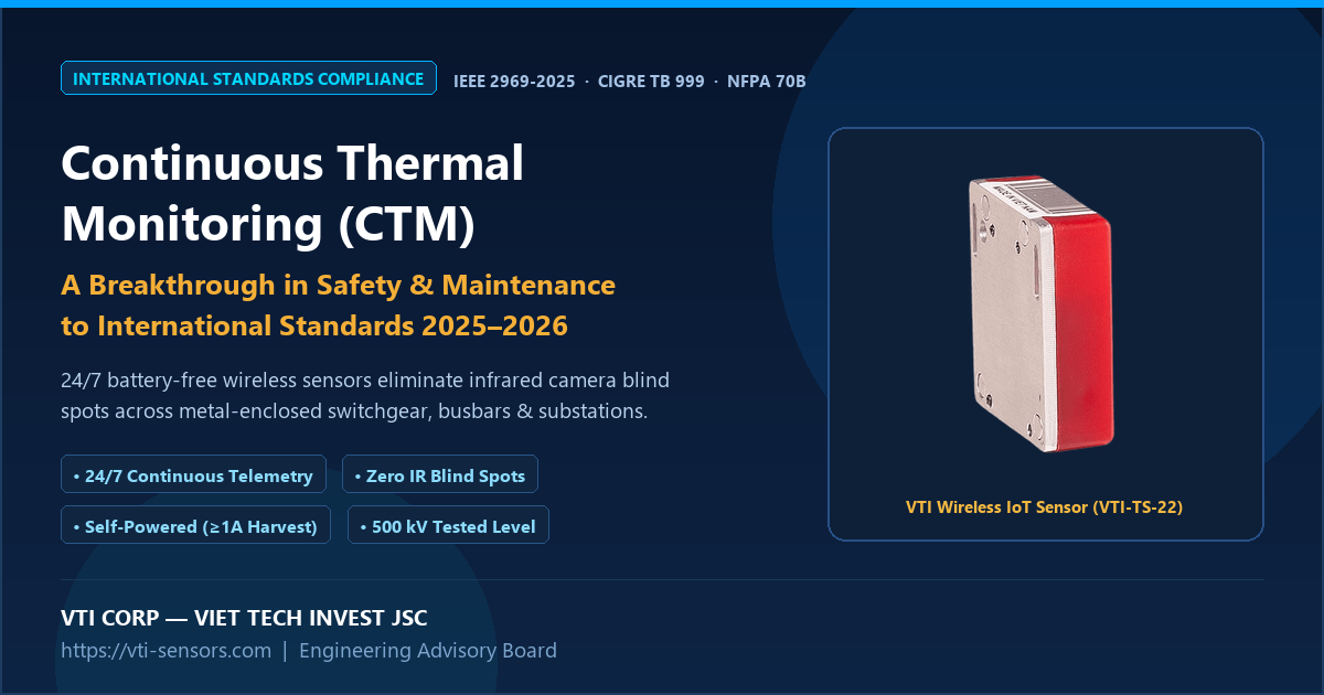 Continuous Thermal Monitoring CTM aligned with IEEE 2969-2025, CIGRE TB 999, and NFPA 70B