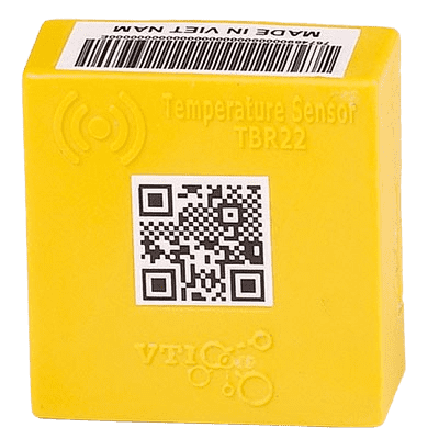 VTI self-powered wireless temperature sensor installed on an energized conductor